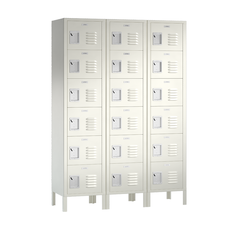 Traditional Metal Locker — 6 Tier, 3 Wide